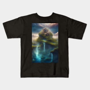 The Deteriorating Castle and Flourishing Waterfalls Kids T-Shirt